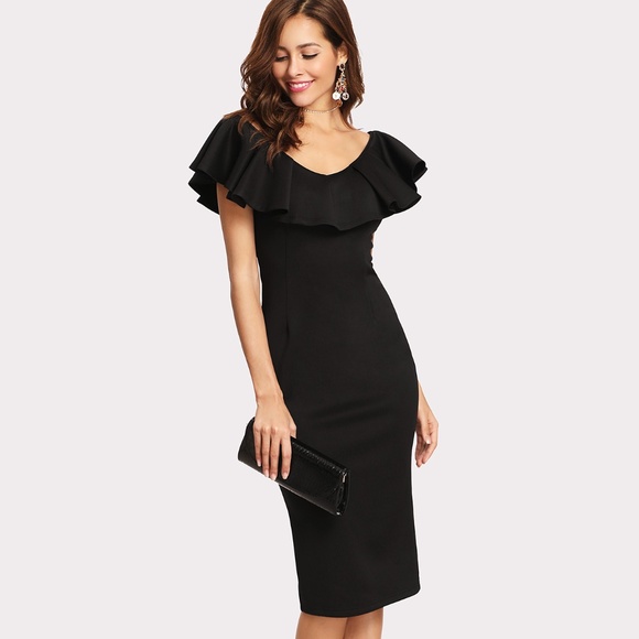 Flounce Neck Midi Dress - BRAND NEW - Picture 5 of 5